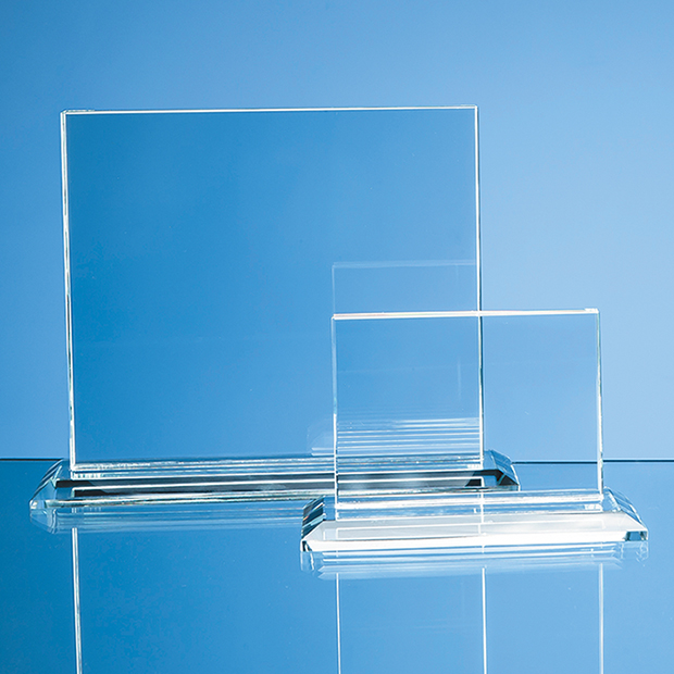 9cm X 12cm X 12mm Clear Glass Horizontal Rectangle Award