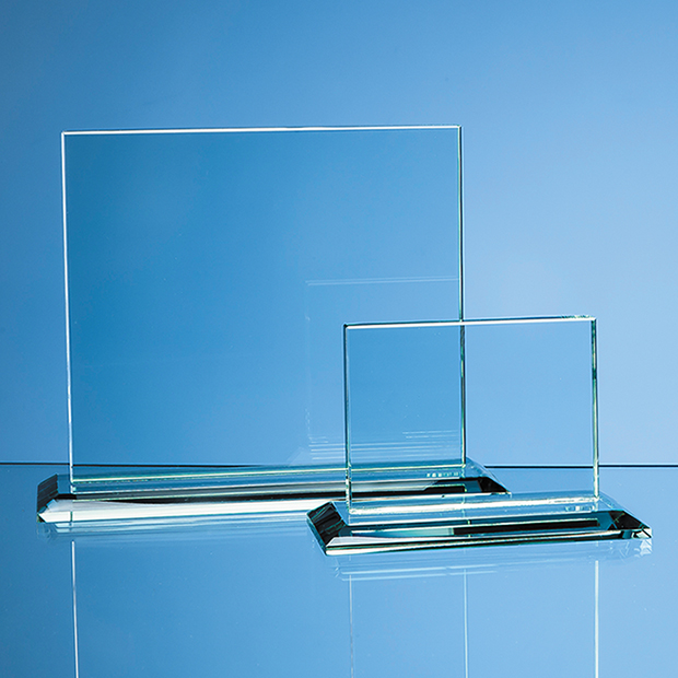 9cm X 12cm X 12mm Jade Glass Horizontal Rectangle Award