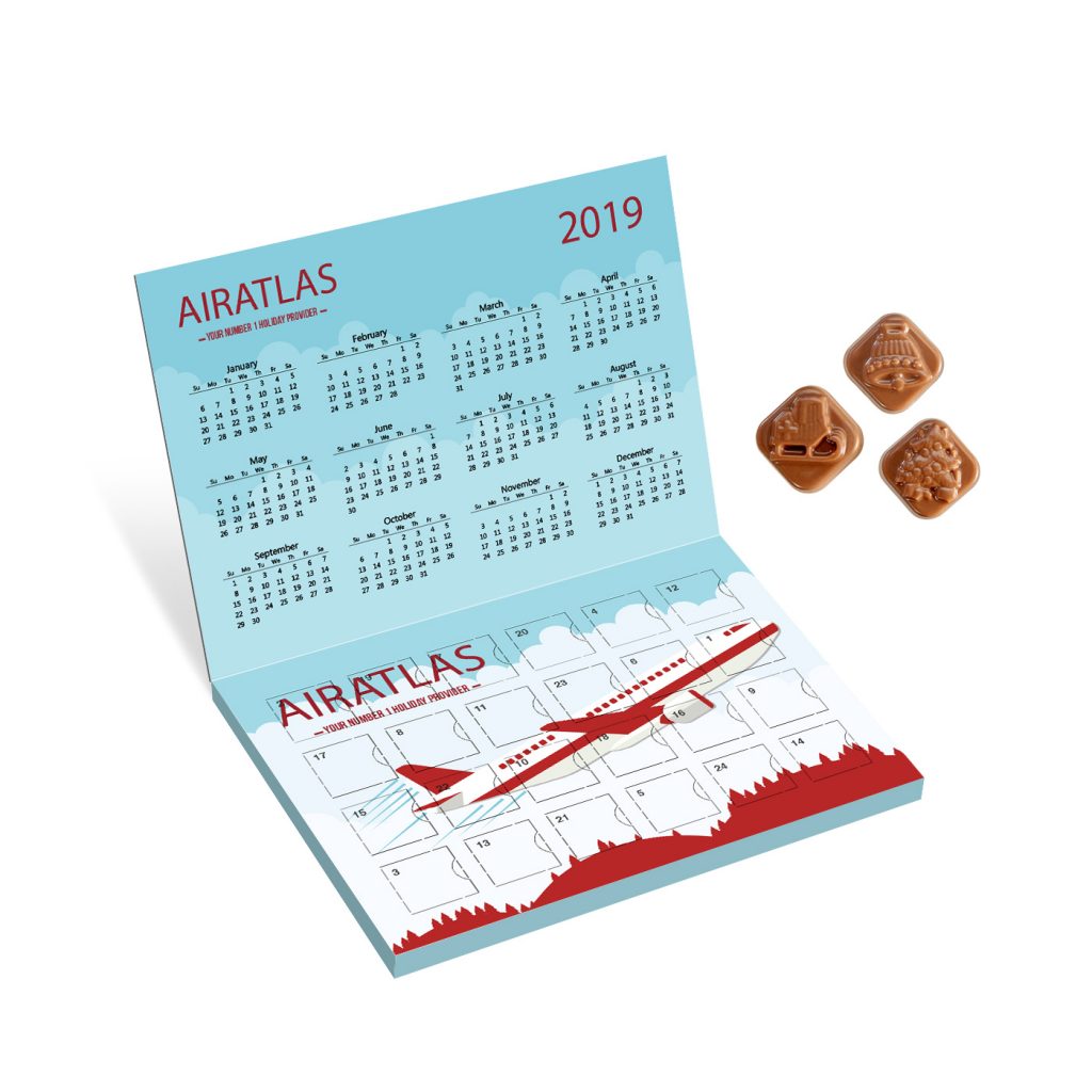 Winter Collection 2020 Classic Advent Calendar With Milk Chocolate With Flip Top