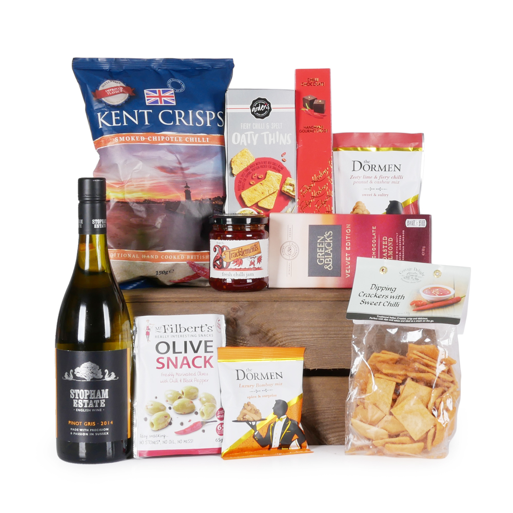 Chilli Lover Treats With English Wine Hamper