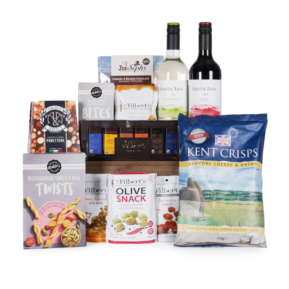 Cheerful Tastes With Wine Duo Hamper