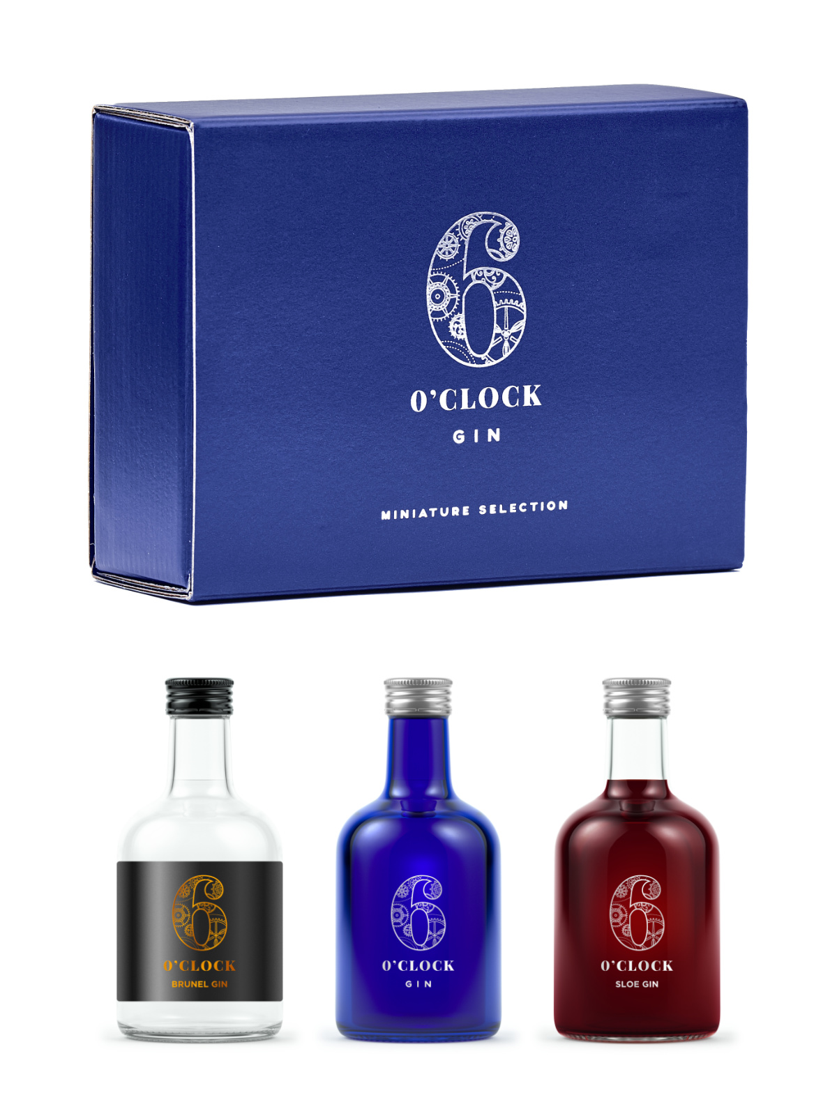 6 OClock Gin Miniature Selection