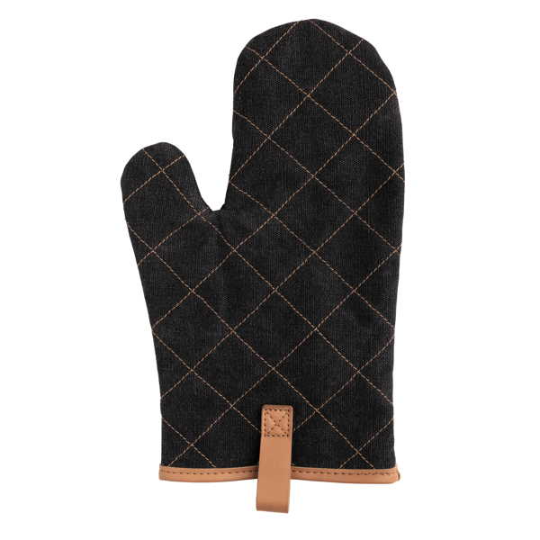 Deluxe Canvas Oven Mitt, Black