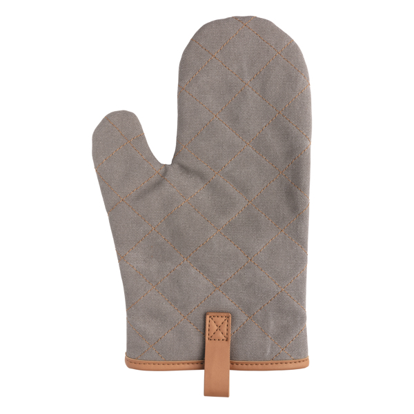 Deluxe Canvas Oven Mitt, Grey