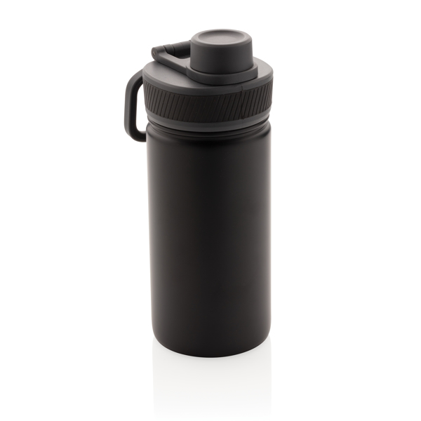 Vacuum Stainless Steel Bottle With Sports Lid 550ml, Black