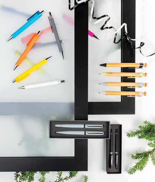 Bamboo Pen With Wheatstraw Clip, Black