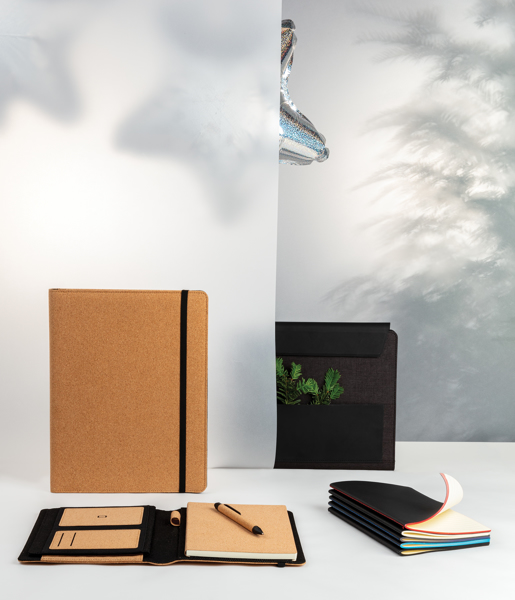 Deluxe Cork Portfolio A5 With Pen, Black