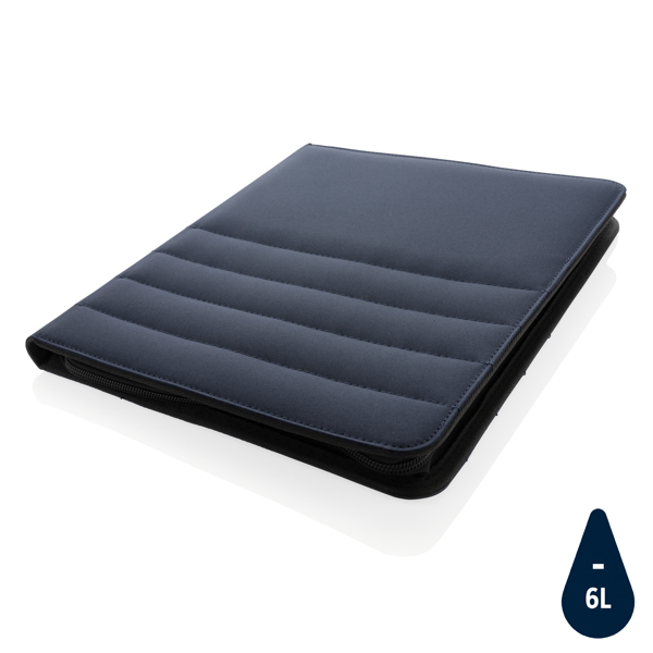 Impact Aware Rpet A4 Portfolio With Zipper, Navy