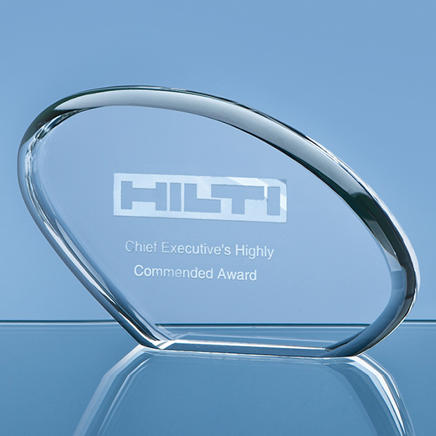 16.5cm Optical Crystal 'Sunset' Award
