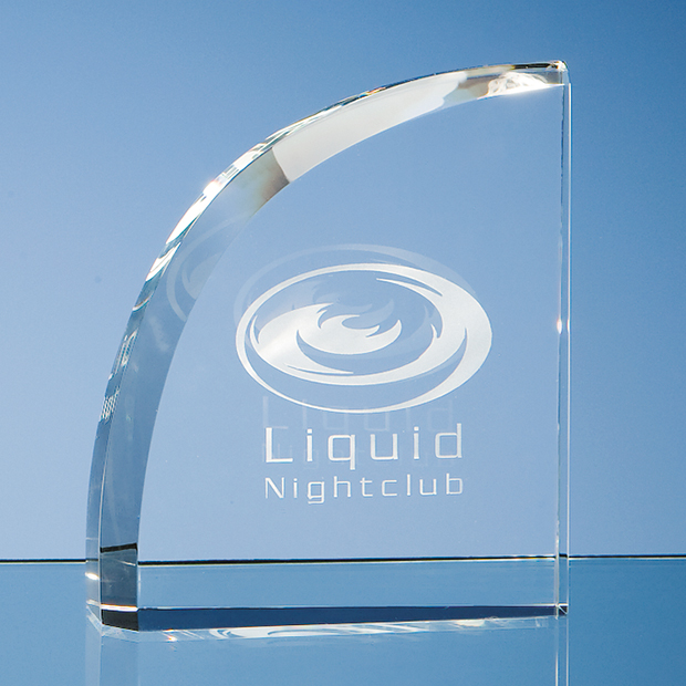 12.5cm Optical Crystal Facet Curve Award