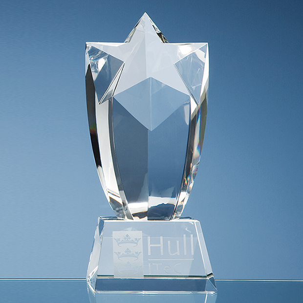 20cm Optical Crystal Mounted Starburst Award