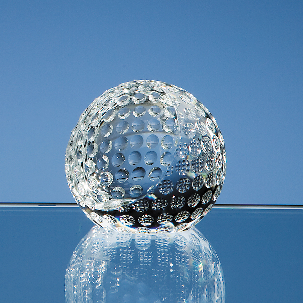 6cm Optical Crystal Golf Ball Paperweight