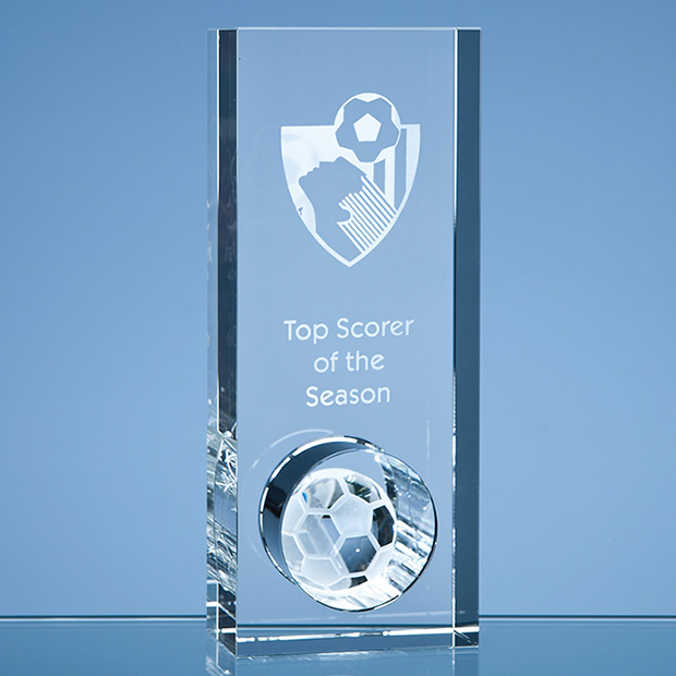 20cm Optical Crystal Football In The Hole Award