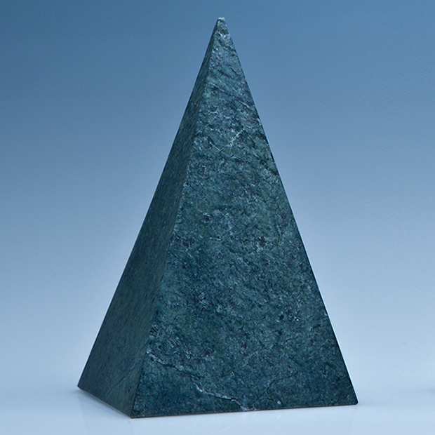 15cm Green Marble 4 Sided Pyramid Award