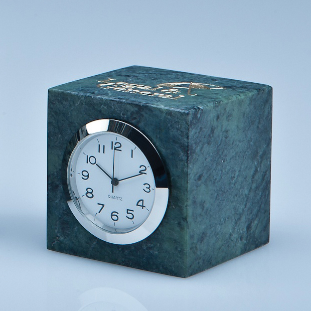 5cm Green Marble Bevel Edged Cube