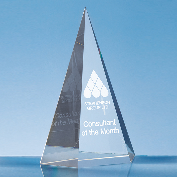 19cm Optical Crystal Facet Point Award