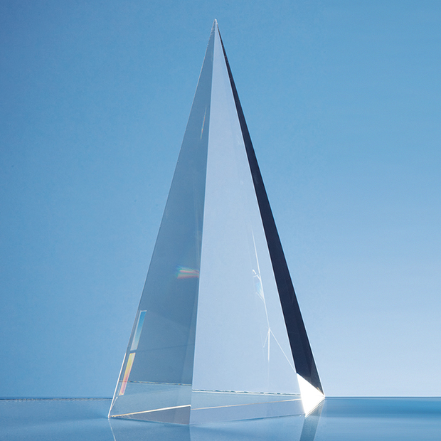 25.5cm Optical Crystal Facet Point Award