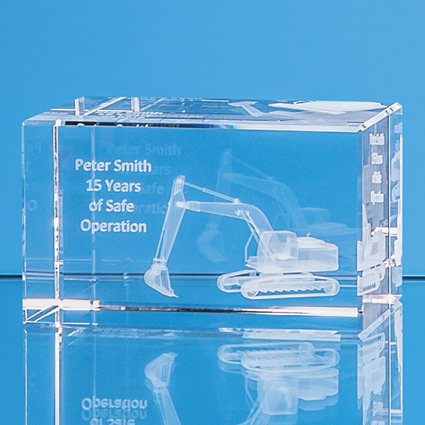 10cm X 6cm X 6cm Optical Crystal Rectangle, H Or V