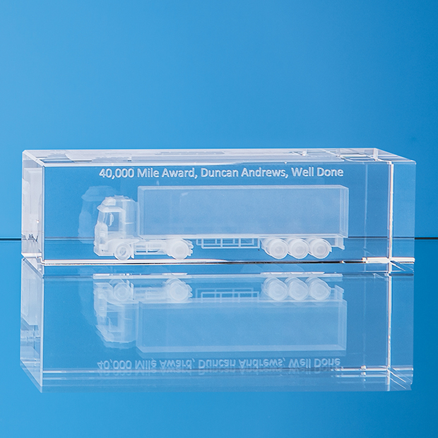 20cm X 6cm X 6cm Optical Crystal Rectangle, H Or V