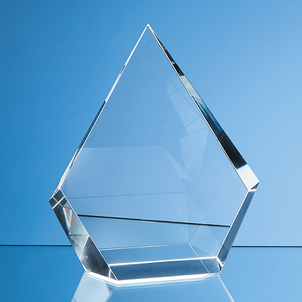 15cm Optical Crystal Facet Diamond Award