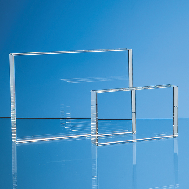 12.5cm X 17.5cm Optical Crystal Rectangle Award, H Or V