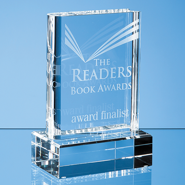 15cm Optical Crystal Book Award