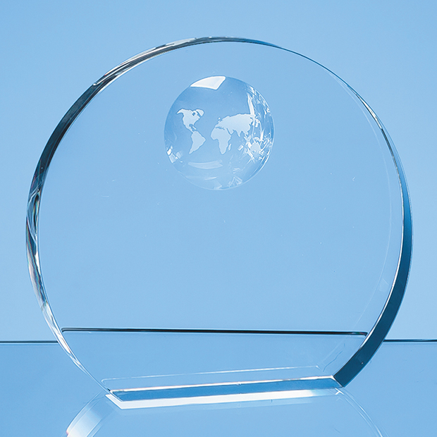 17cm Optical Crystal Circle With Recessed Globe