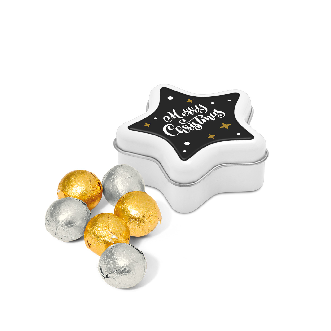 Winter Collection 2020 Star Tin With Foiled Chocolate Balls