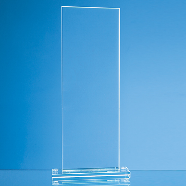 20cm X 9.5cm X 12mm Jade Glass Tall Rectangle Award