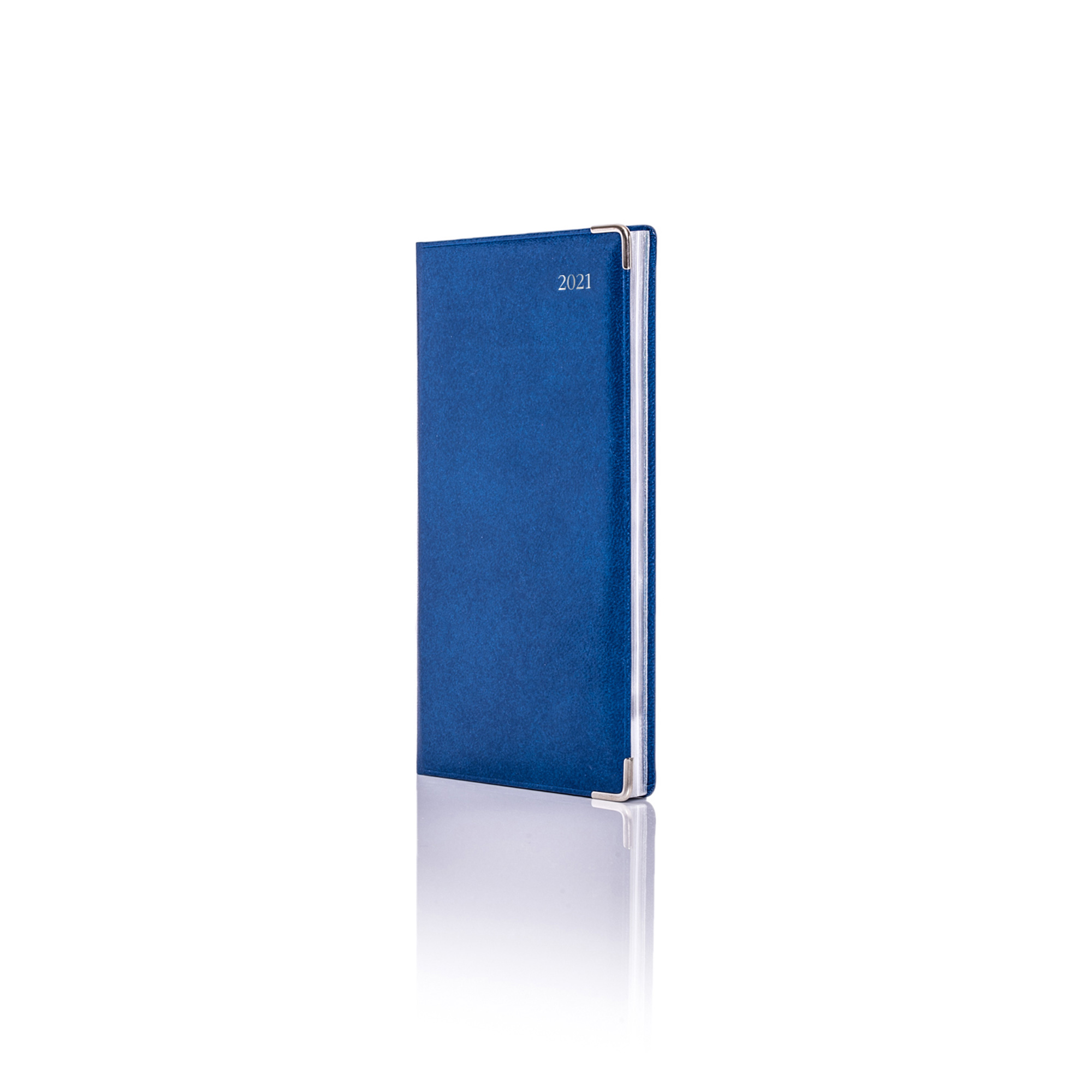 Pocket Weekly White Colombia De Luxe Silver Trim Diary