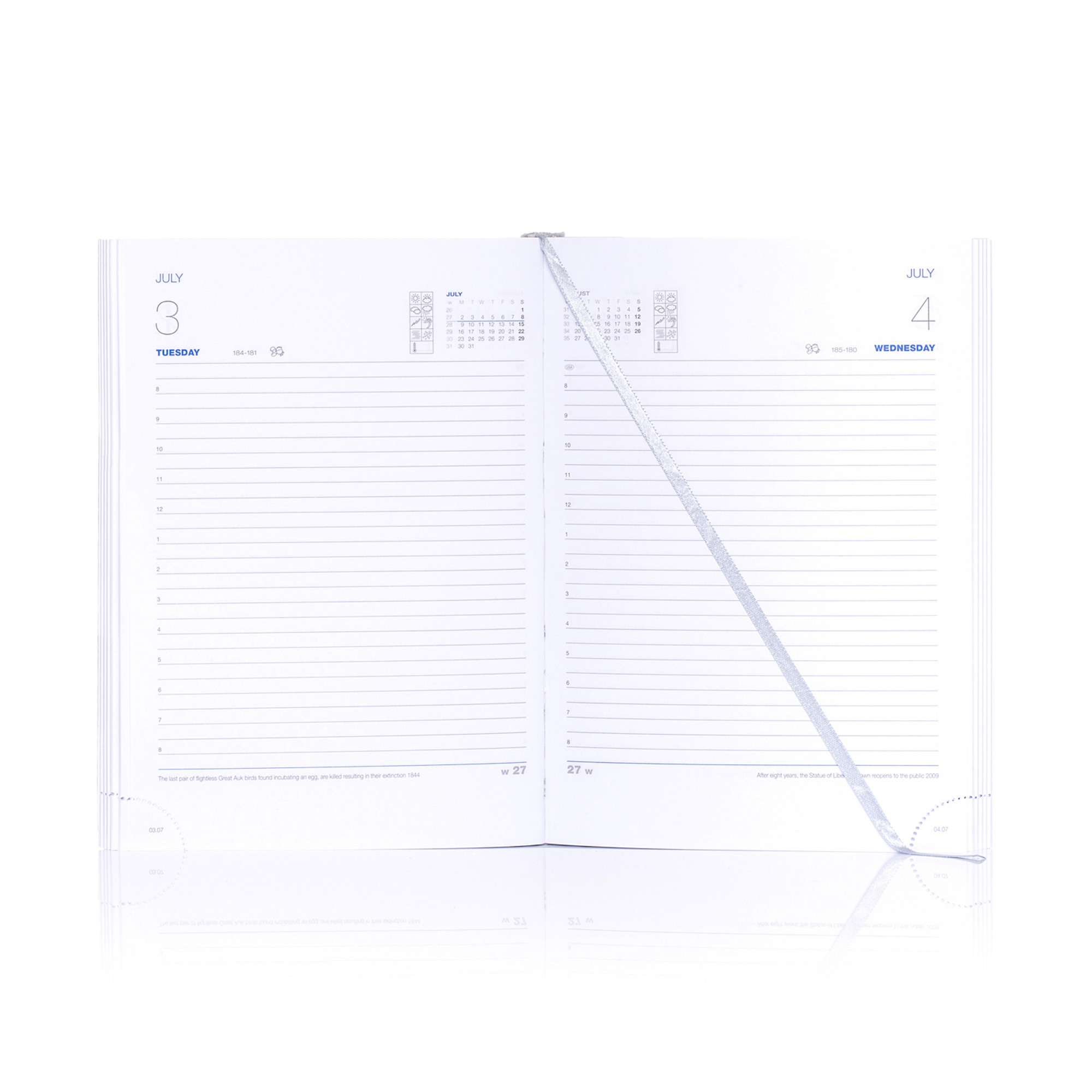 A5 Daily White Diary - Book Block Only