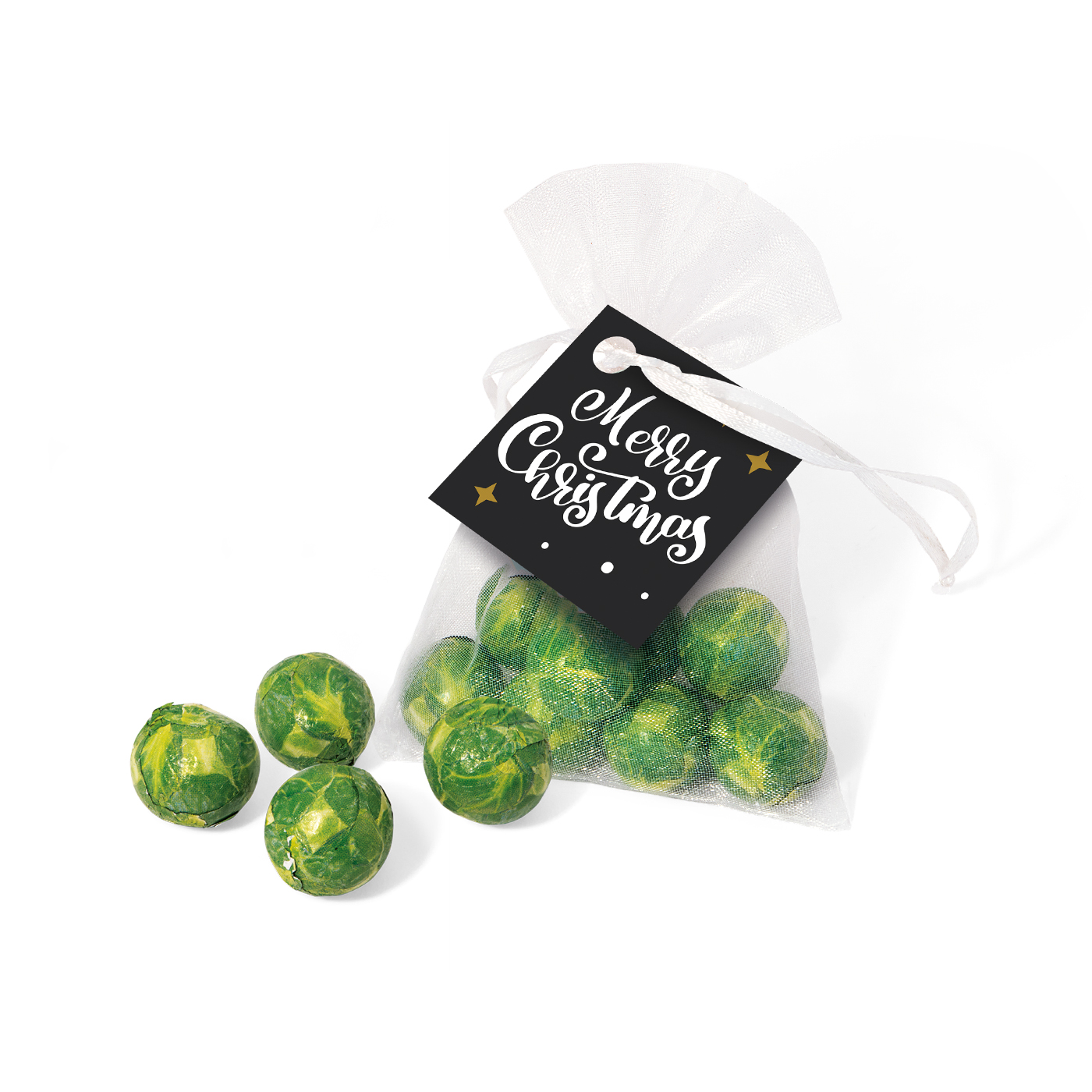 Winter Collection 2020 Organza Bag With Foiled Chocolate Balls