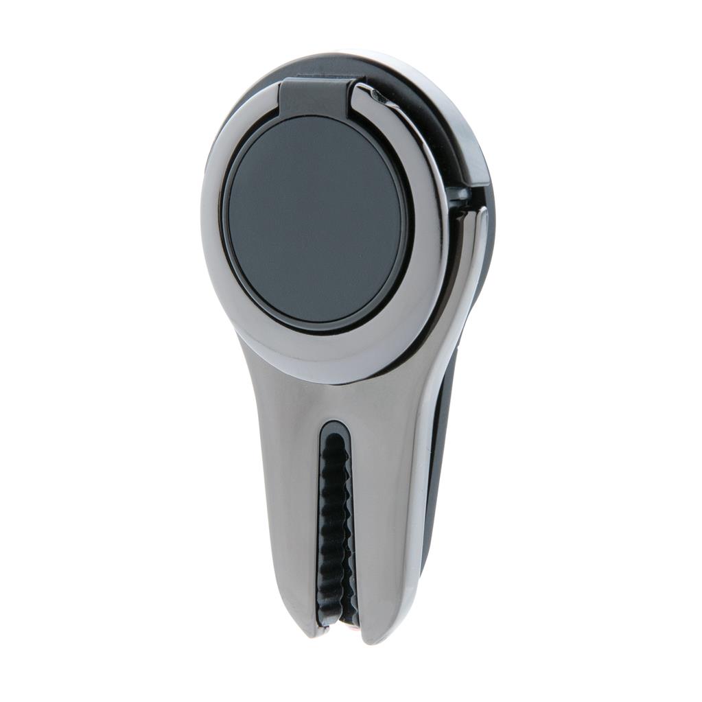 Car Air Vent Phone Holder With Ring, Black
