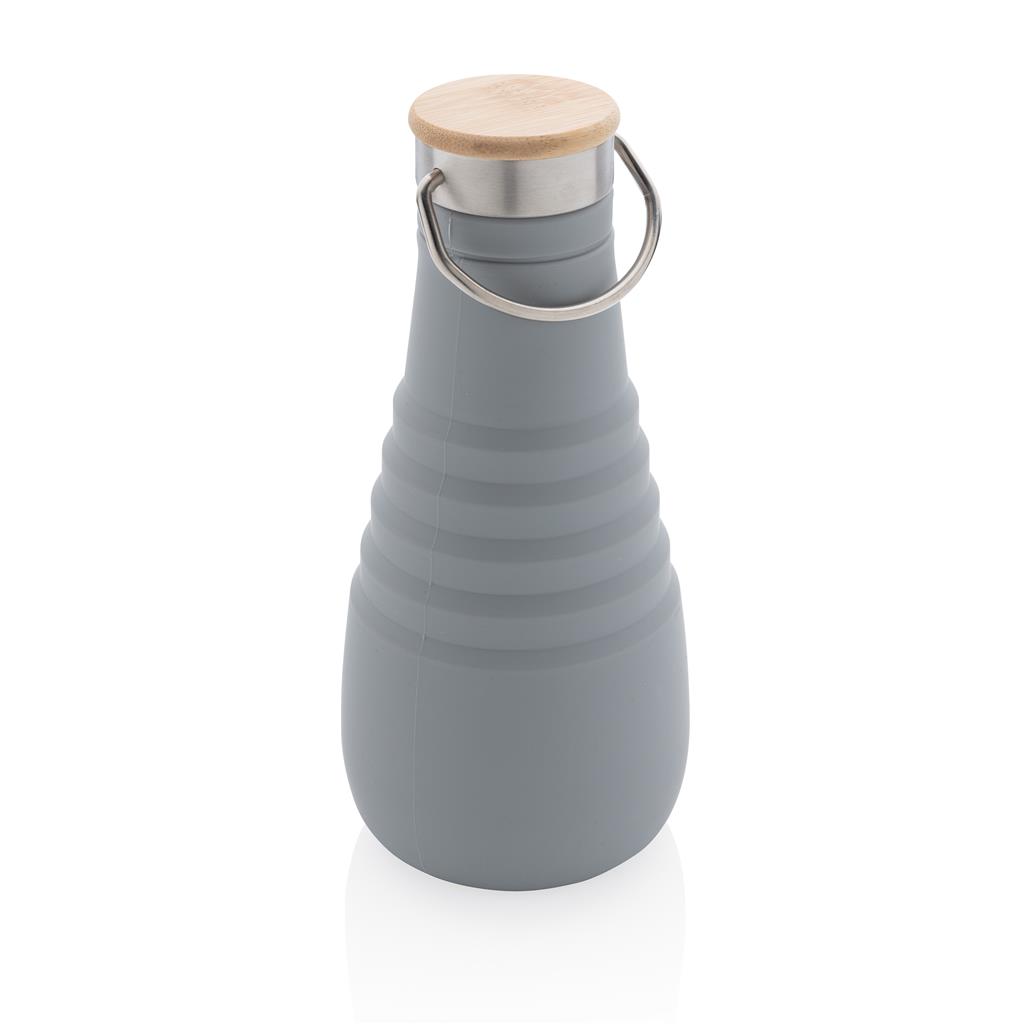 Leakproof Silicone Foldable Bottle, Grey