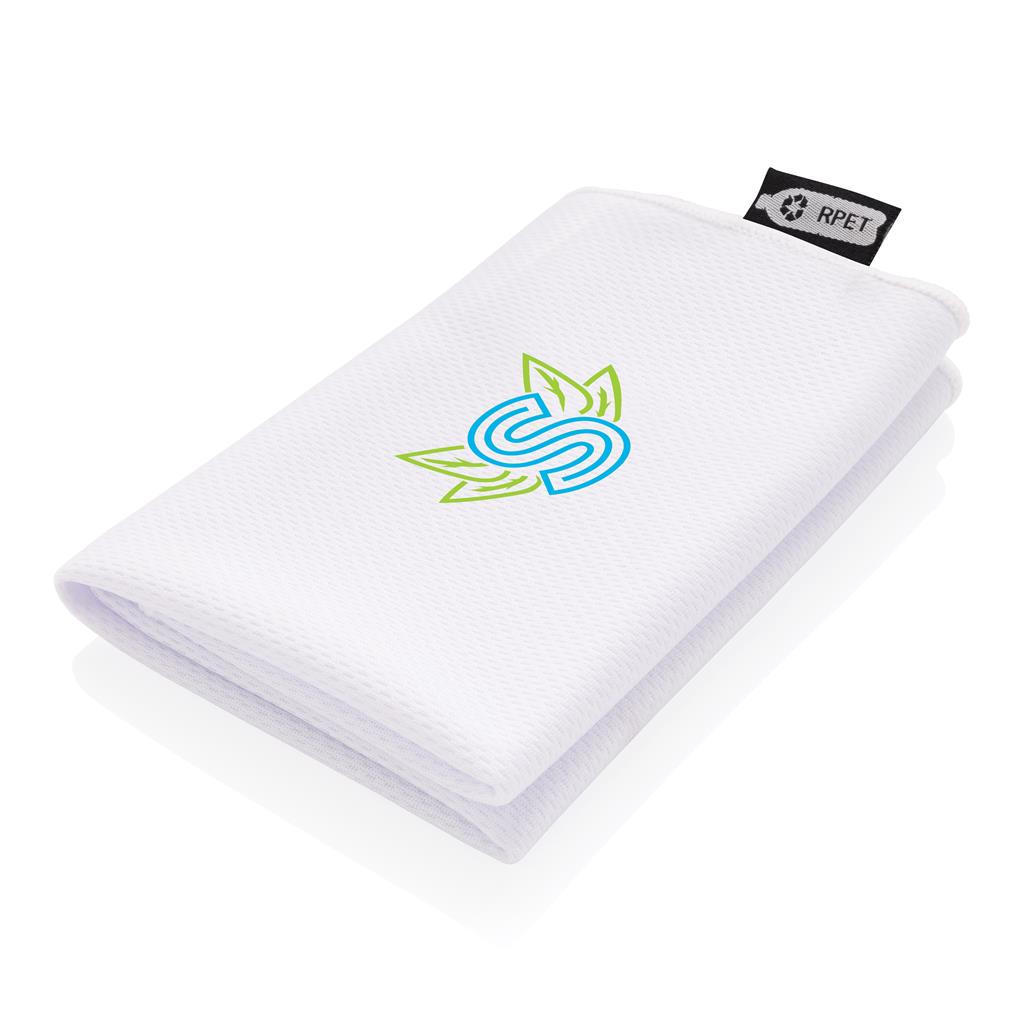 Rpet Sport Towel In Pouch, White