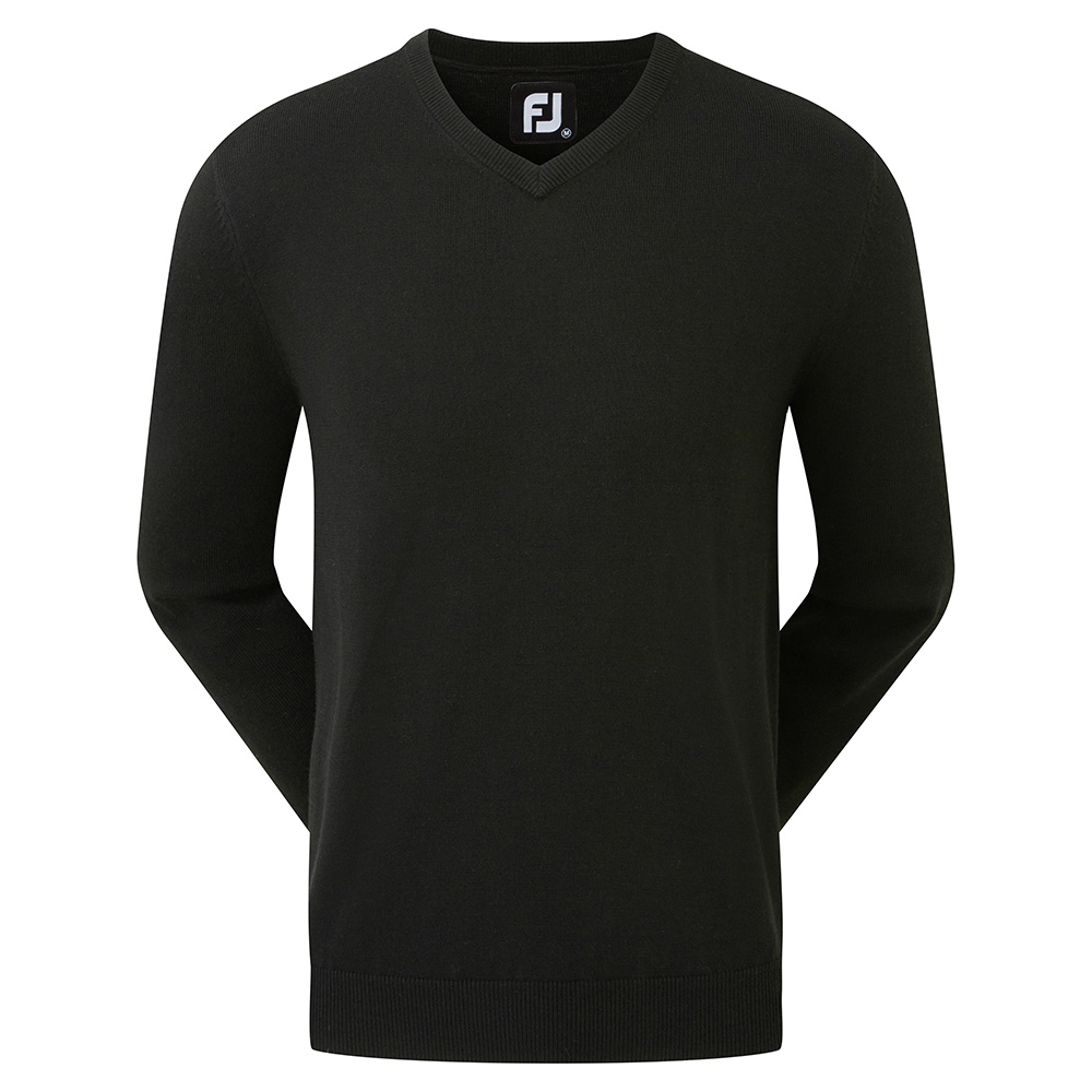 Fj Footoy Gents Golf  V Neck Lambswool Pullover