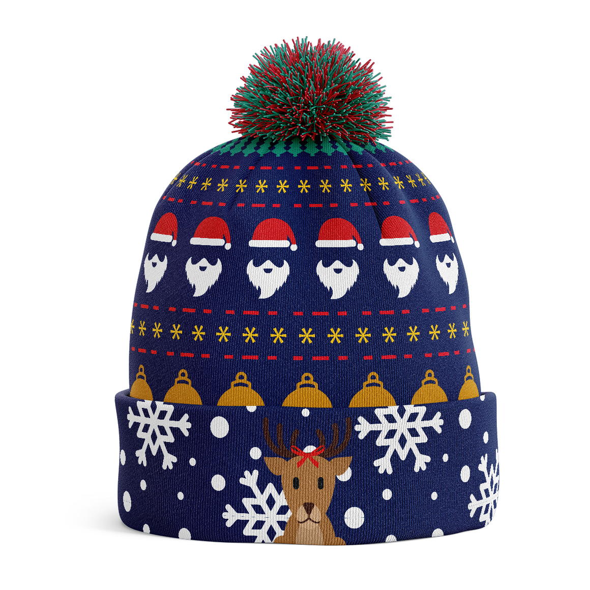 Custom Christmas Beanie Hats with a Pom