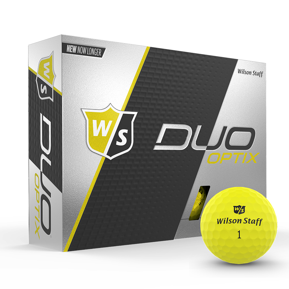 Wilson Staff Duo Optix Yellow, Orange, Green, Red Or Pink Printed Golf Balls