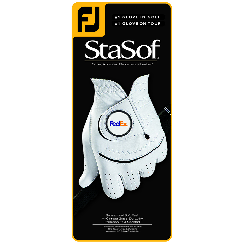 Fj Footjoy Stasoft Golf Glove With Your Logo On The Removable Ball Marker