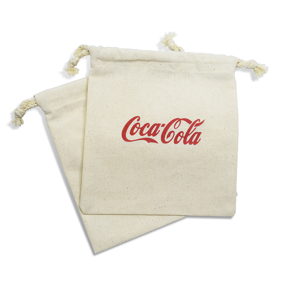 Organic Cotton Drawstring Printed Golf Gift Bag