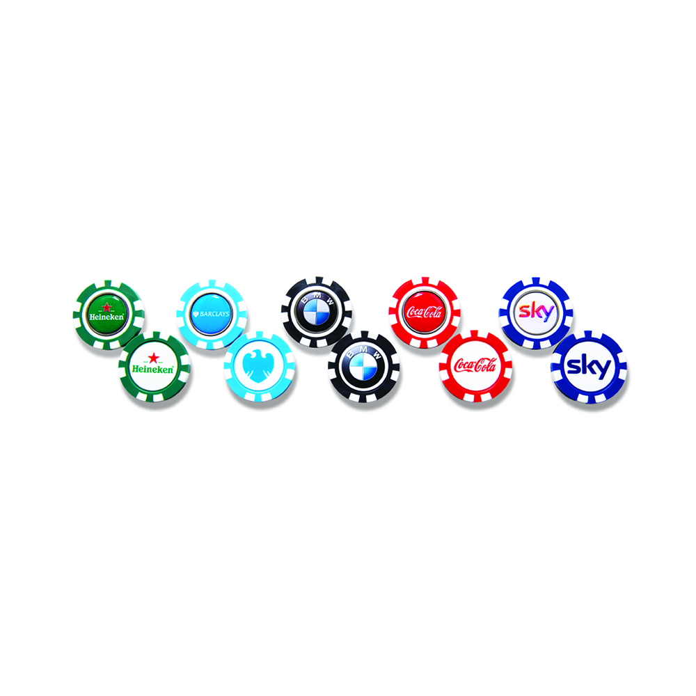 Abs Golf Pokerchip With Removable Ball Marker