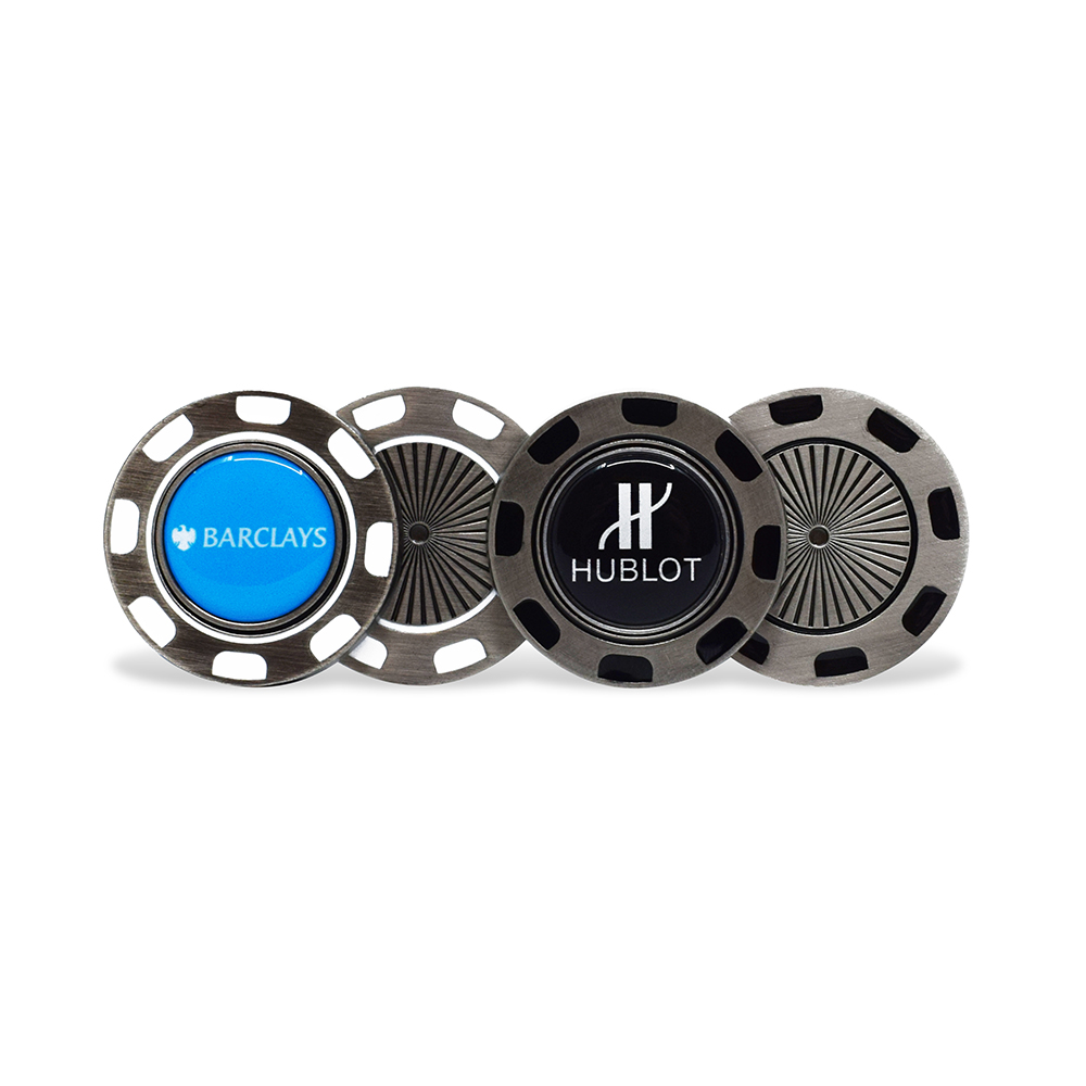 Metal Golf Pokerchip With Removable Ball Marker