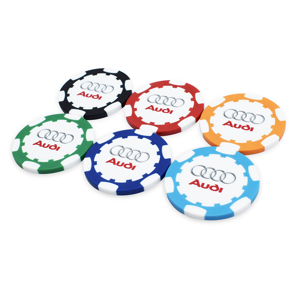 Abs Golf Pokerchip With Full Colour Print To Both Sides