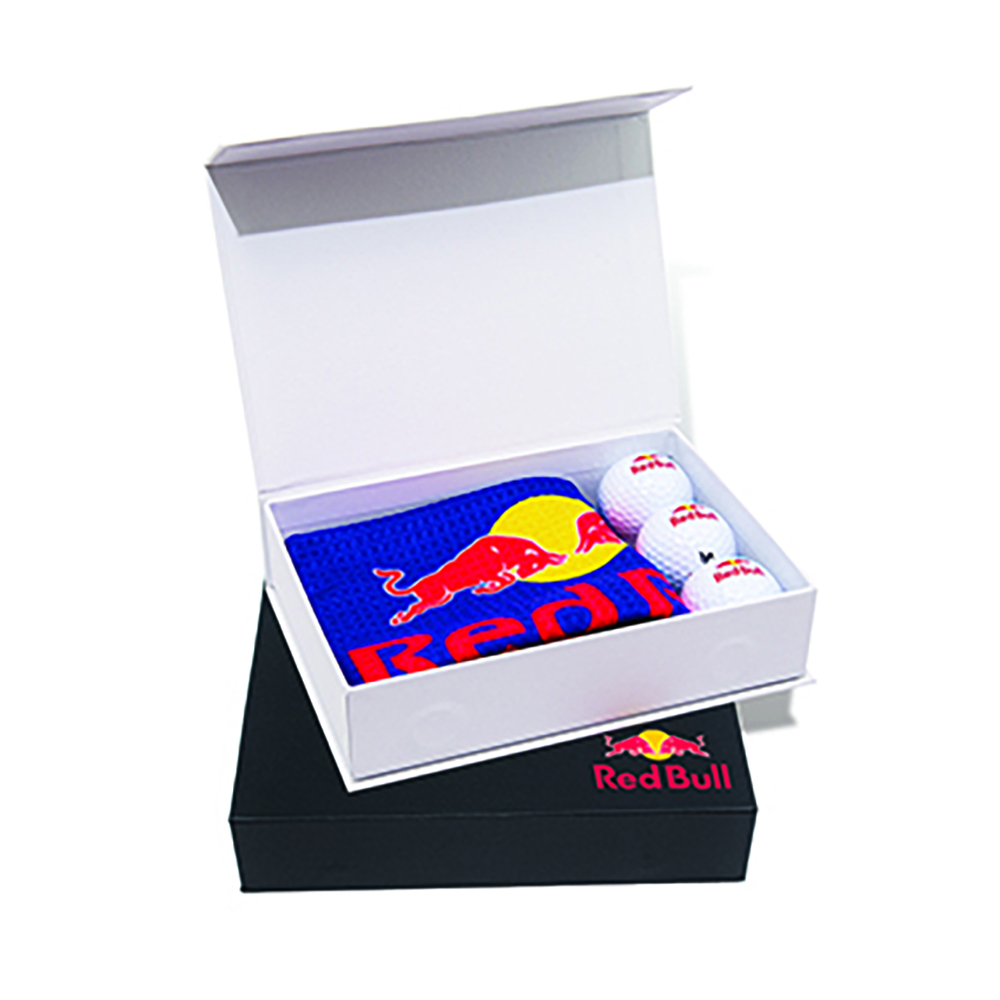 Luxury Golf Towel And 3 Ball Presentation Box