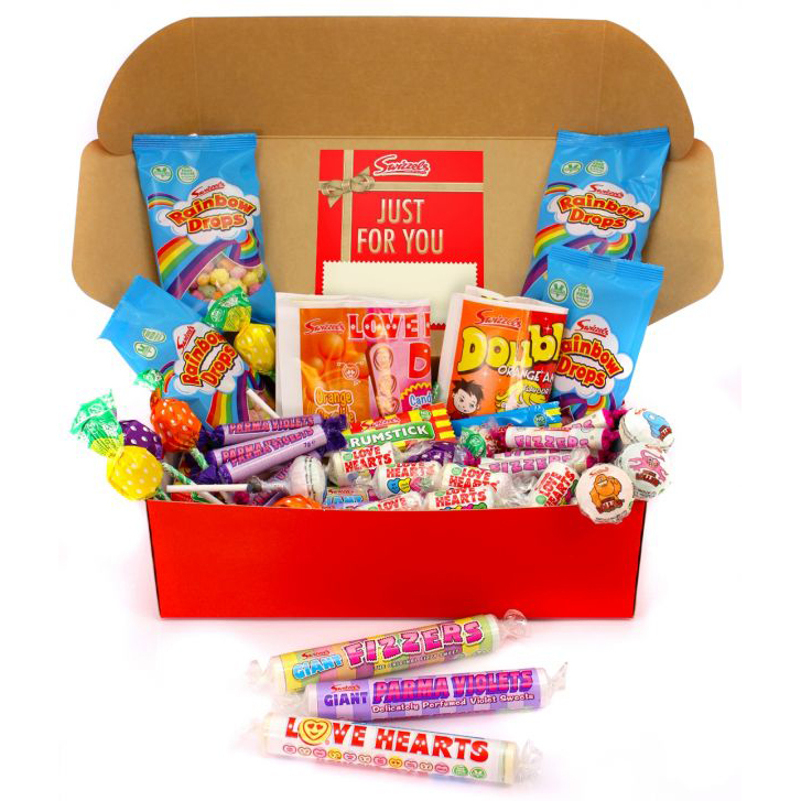 Vegan & Vegetarian Personalised Retro Sweet Hamper 1.1Kg