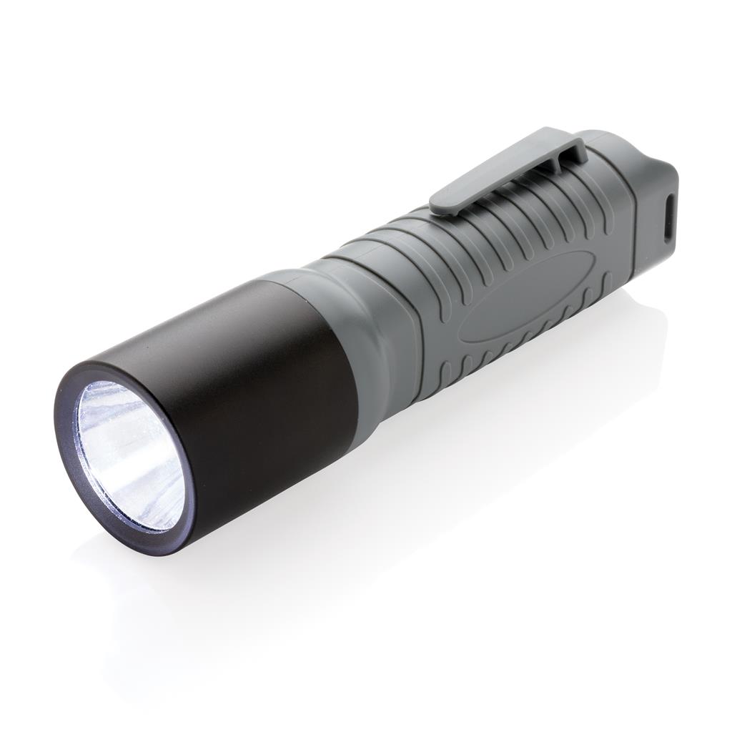 3W Led Lightweight Torch Large, Grey