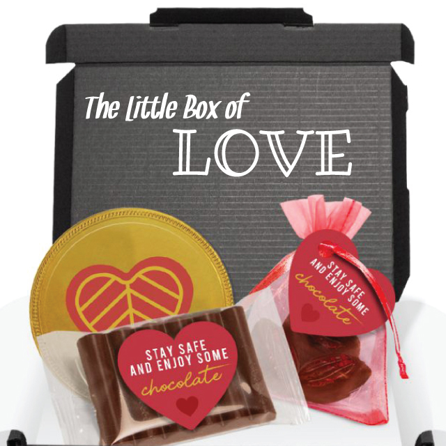 The Little Box of Love - Mini Black Chocolate Postal Box