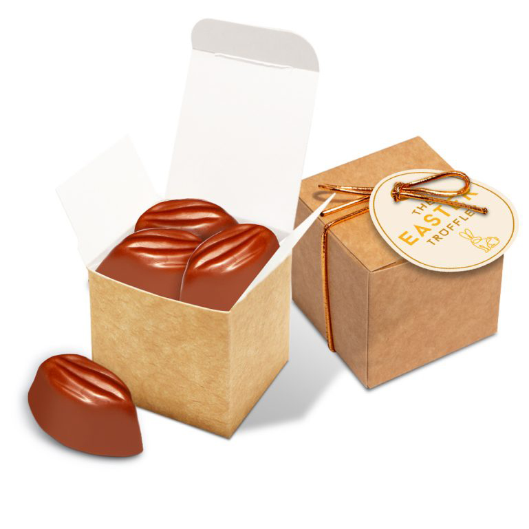 Easter - Eco Kraft Cube - Cocoa Bean Truffles - NEW