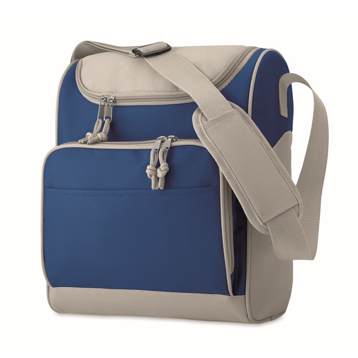 Zipper Cooler Bag With Front Pocket - Royal blue