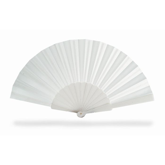 Franny Manual Hand Fan - White
